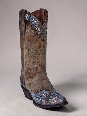 Dan Post Daisy Snip Toe 13” Distressed Leather Cowboy Boot Size 7